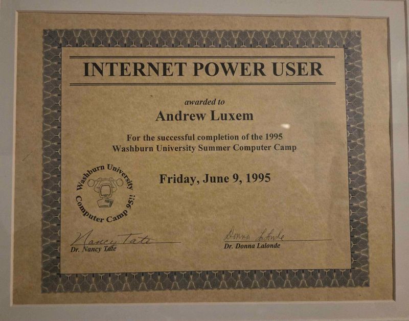 Internet power user certificate